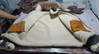 Veste bomber d'hiver pour homme en cuir d'agneau véritable, style vintage, respirante, écologique, avec capuche amovible