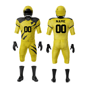Uniformes de football américain en polyester imprimé par sublimation du nom et du numéro de l'équipe avec une conception et une taille personnalisées - Product Image 5