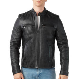 Chaqueta de Cuero PU de Color Sólido para Hombre, Chaqueta de Cuero de Moda de Invierno para Hombre con Cremallera Delantera y Bolsillos - Product Image 5
