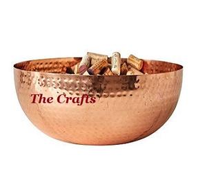 Premium Quality Round Shape Serving <b>Dessert</b> <b>Bowl</b> In Copper Food Serving <b>Bowl</b> With Handles For Wedding Use - Product Image 6