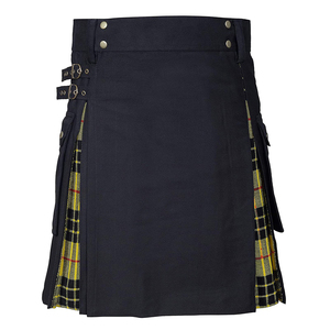 Top Hot Products Toutes les couleurs Hommes et femmes Nouveau noir moderne écossais Tartan Utilitaire Kilts OEM Logo personnalisé - Product Image 3