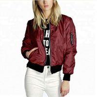 Blouson Bomber Hiver Femme Tricoté à Col Montant avec Fermeture Éclair, Design Personnalisé, Logo Frontal, Respirant et Écologique – Meilleures Ventes