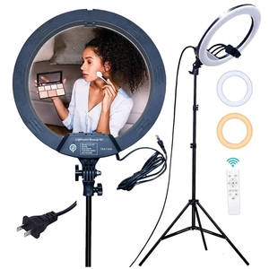 Anneau lumineux LED de 18 pouces <span class=keywords><strong>pour</strong></span> photographie et TikTok, grand anneau lumineux de beauté de 18 pouces avec trépied <span class=keywords><strong>pour</strong></span> maquillage - Product Image 2