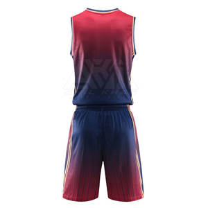Ensemble de maillots de basket respirants de style actuel, sans manches, 100% polyester, personnalisable, haute qualité - Product Image 2
