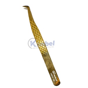 Pinzas de pestañas Tipo L de volumen de Punta puntiaguda profesional Pinzas de extensión de pestañas de calidad de grado A + de alta precisión de acero inoxidable - Product Image 2