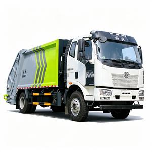Camion de compactage de déchets fiable FAW Jiefang 14m³ 4x2 Chine, camion de collecte de déchets à 3 émissions - Product Image 5