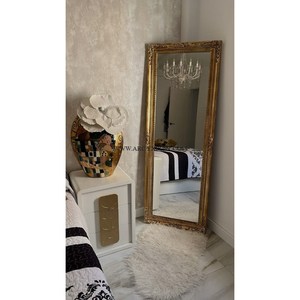 Grand miroir doré pour décoration murale, miroir mural rond pour salle à manger avec feuilles amovibles et cadre en métal, accessoires de miroir décoratif - Product Image 5