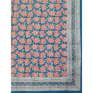 Hand Block Printed King Size 100% Cotton Double Bedsheet Pillow Cover Eco-Friendly Floral <b>Comforter</b> <b>Set</b> for Home 3 Pcs <b>Set</b> - Product Image 2