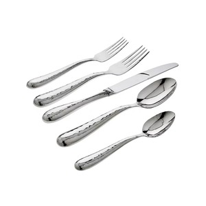 Poignées simples en acier inoxydable lot de 5 couverts couverts cuillère couteau fourchette utilisé dans la table de cuisine plaqué or ensembles finis - Product Image 2
