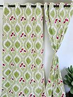 Rideau imprimé à usage domestique et bon marché Rideau traditionnel indien Style pour Dubaï Nouveau design Rideaux imprimés en bloc à la main pour le salon