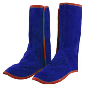 Chaussures de soudeur à logo personnalisé en cuir de vachette fendu, longues, résistantes aux flammes, combinaison de protection, protection des pieds pour soudeur - Product Image 2