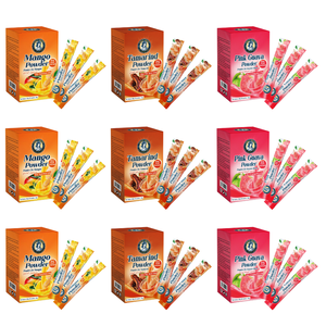 เครื่องดื่มขายส่ง - (20 ซอง/กล่อง) ผงผลไม้ฝรั่งสีชมพูอบแห้งสำเร็จรูปสำหรับชงเป็นน้ำผลไม้ - รับผลิตแบบ OEM ODM แบรนด์ส่วนตัว - Product Image 6