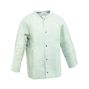 Chaquetas de soldadura de cuero resistentes y transpirables Trajes DE TRABAJO ignífugos y resistentes al calor de cuero dividido de piel de vaca - Product Image 6