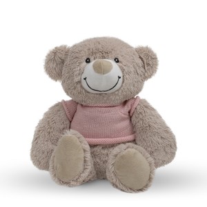 Oso de Peluche Rosa Súper Suave para Niñas, Diseño Moderno Bordable con Relleno de Algodón PP - Product Image 1