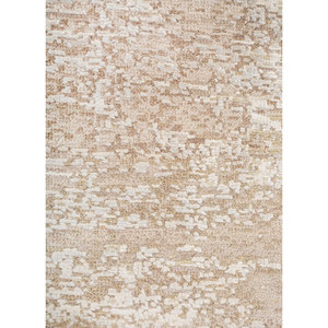 พรมขนสัตว์ผสมไหมถักมือลายเอนโทรปี ไอวอรี่ รุ่น AKWS-13054 ลายแบบนามธรรม สำหรับห้องนั่งเล่น รูปทรงสี่เหลี่ยมผืนผ้า เหมาะสำหรับวัยรุ่น ใช้ปูทางเข้าบ้าน - Product Image 3