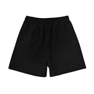 Pantalones Cortos de Gimnasio para Hombre, Shorts Deportivos de Algodón Transpirable con Logotipo Personalizado, Cierre de Cintura Elástica, Tejido de Punto Negro de Talla Grande - Product Image 2