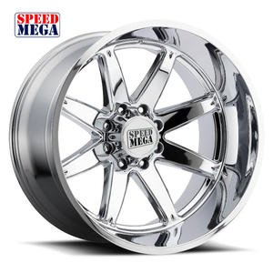 Jantes en alliage de route 4X4 Chrome brillant en forme de H 26X14 6X139.7 8X165.1-180 ET-44 25 pour Nissan Titan 2004 2024 Jantes usinées CNC - Product Image 1