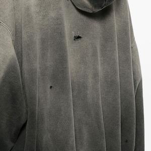 เสื้อฮู้ดดี้ฤดูหนาวคุณภาพสูงเนื้อหนา ล้างสีแบบแอซิดวอช ดีไซน์ลายพิมพ์นูน 3 มิติ ปักลายตามสั่ง ระบายอากาศได้ดี - Product Image 5