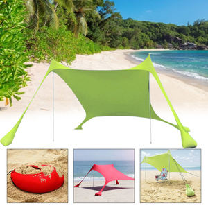 Coupe-vent été UPF 50 + UV Resort fête pliante Logo écologique abris événements extérieur Portable Camp pare-soleil tente plage - Product Image 5