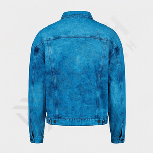 Veste en jean réversible délavée au soleil de haute qualité pour homme, style vintage streetwear, patchwork, collection personnalisée en gros - Product Image 2