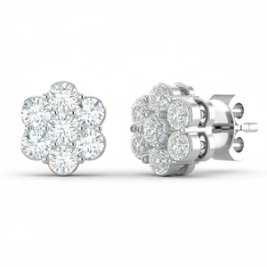 ต่างหูรูปดอกไม้สไตล์มินิมอลทันสมัย ประดับด้วยหินวิบวับ ดีไซน์สวยงาม เหมาะเป็นของขวัญสำหรับผู้หญิงในวันเกิด วันครบรอบ และโอกาสพิเศษต่างๆ - Product Image 1