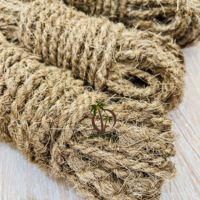 COCO ECO BRAND Corde en fibre de coco pour le jardin pour attacher des arbres, des arbustes, des branches, des fleurs dans des parterres de fleurs-Fabriqué en déchets agricoles