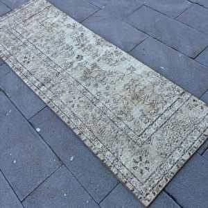 Tapis turc, tapis de couloir 2,5x7,2 pieds, tapis persan marron - Product Image 5