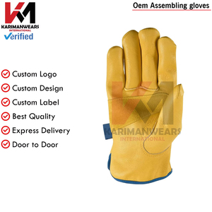 Gants de travail de haute qualité, couleur contrastée jaune et gris, très vendus, meilleur matériau, produit le plus récent - Product Image 6