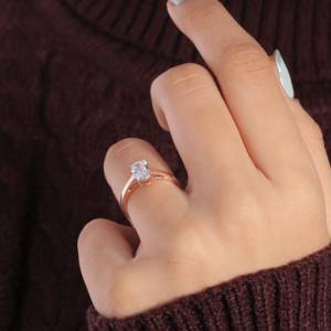 แหวนแต่งงานหมั้นสีทอง14K ปรับแต่งได้แหวนแต่งงานแต่งงานแต่งงานแต่งงานแต่งงานแต่งงานแต่งงานแต่งงานแต่งงานแต่งงานแต่งงานแต่งงานแต่งงานแต่งงานแต่งงานแต่งงาน IGI ตัดวงรี0.94ct IGI แล็บปีออกแบบมืออาชีพ - Product Image 2