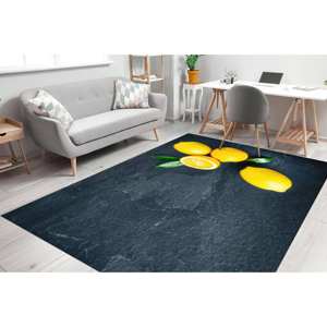 Tapis de cuisine à motif citron : Tapis d'appoint intérieur tendance, tapis doux non tissé - Product Image 3