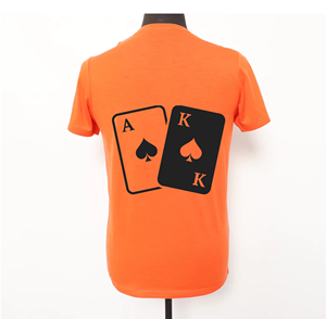 เสื้อยืดคอกลมแขนสั้นผู้ชาย สีตามสั่ง ผ้าคอตตอนเจอร์ซีย์ 100% พิมพ์ลายตัวอักษร ดีไซน์โลโก้ด้านหน้า ทรงหลวม สวมใส่สบาย - Product Image 2