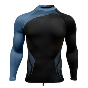 Wholesale Customized Factory Made Logo <b>Printing</b> Rash Guard Best Design Men's Long Sleeve Rash Guard - Product Image 1