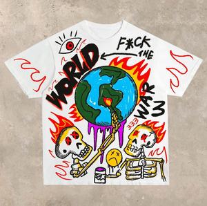 Camiseta de Hombre de Algodón 100% Grueso, Estampado Digital, Antibacteriana, Cómoda, Estilo Hip Hop, Ecológica, Fabricación OEM - Product Image 4