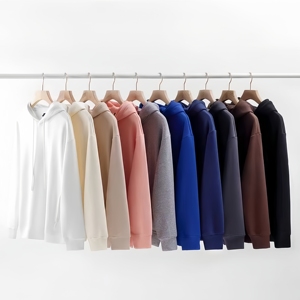 Sweat à capuche unisexe en coton à la vente chaude, 380 g/m², sweat à capuche surdimensionné, broderie de logo personnalisée, impression, sweat à capuche pour homme en grande taille - Product Image 2