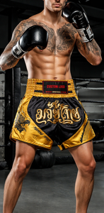 Logo personnalisé Muay Thai Shorts de boxe en gros Satin de haute qualité pour hommes pour femmes Mma Nylon Muy Thai Fabricant - Product Image 5