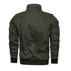 New Arrival Men's Bomber Jacket Popular Custom Satin Canvas Winter Wear with Chenille Technics Top Rated Hooded Collar Stand - Product Image 4