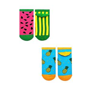 Caja de calcetines coloridos con estampado de frutas para niños de 10 piezas - Product Image 1