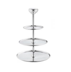Soporte de Metal de Tres Niveles para Servir Pasteles, Acero Inoxidable, Estilo Real, Decoración, Servidor de Postres, Soporte para Tartas - Product Image 1