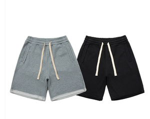 2025 Unisex High Street Pure Cotton Workout Shorts 480g Heavyweight French Terry Nueva llegada Pantalones cortos de punto de calidad para hombres - Product Image 4