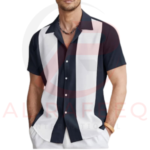 เสื้อยืดชายหาดของผู้ชายพิมพ์ลายผ้าโพลีเอสเตอร์ผ้าฝ้ายพิมพ์ลายแบบเต็มสไตล์ใหม่เสื้อยืดแขนครึ่งแขนออกแบบได้ตามต้องการ - Product Image 2