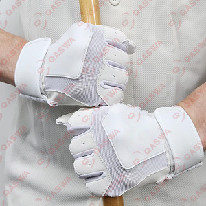 Nuevos guantes de bateo de béisbol con puños de correa larga de Color azul real y blanco logotipo personalizado y diseño guantes de bateo de béisbol para Unisex - Product Image 6