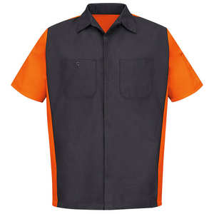 Custom Men's Short Sleeve <b>Guard</b> <b>Uniform</b> Button Down with Pockets | Industrial Shop Maintenance Shirt Logo 100% Polyester - Product Image 5
