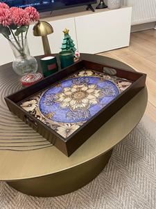 Bandeja de Servicio de Diseño con Recubrimiento de Esmalte de Madera MDF, Bandeja de Mesa de Alta Calidad para Hoteles y Restaurantes - Product Image 2