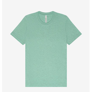 เสื้อกีฬาแขนสั้นเบลล่า + แคนวาส-CVC เสื้อยืด3001CVC เฮเทอร์ชายและหญิงเฮเทอร์ CVC เสื้อยืดสีเขียวน้ำทะเล - Product Image 3