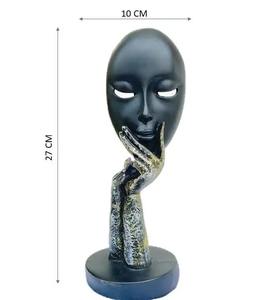 Figurine de masque noir moderne Sculpture décorative élégante pour la décoration intérieure Bureau Amateur d'art Pièce de présentation de cadeau - Product Image 5