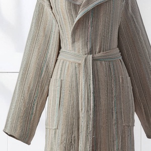 Albornoz turco texturizado color arena, con capucha, 100% algodón - Product Image 5