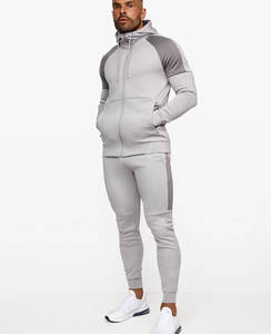 Conjuntos de chándal para hombre de color sólido con logotipo personalizado, conjuntos de chándal para hombre, conjuntos de chándal de algodón transpirable para hombre al por mayor - Product Image 2