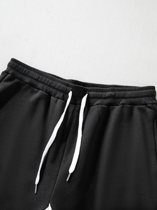 กางเกงสเวตเตอร์ชายพิมพ์ลายสไตล์สตรีทเอวสูงแบบมีเชือกผูกเอวกลาง - Product Image 3