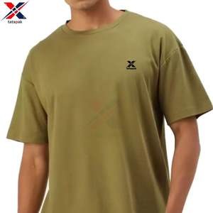 Unisex High Quality 100% Cotton <b>T</b>-<b>Shirt</b> Casual Boxy <b>Fit</b> Oversized <b>Cropped</b> Design Solid Knitted - Product Image 6