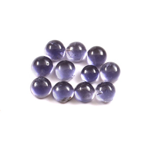 Lote al por Mayor de Piedras Preciosas Sueltas Calibradas de Iolita Natural AAA de 2.50X2.50MM, Cabujón Redondo con Base Plana para Joyería - Product Image 1